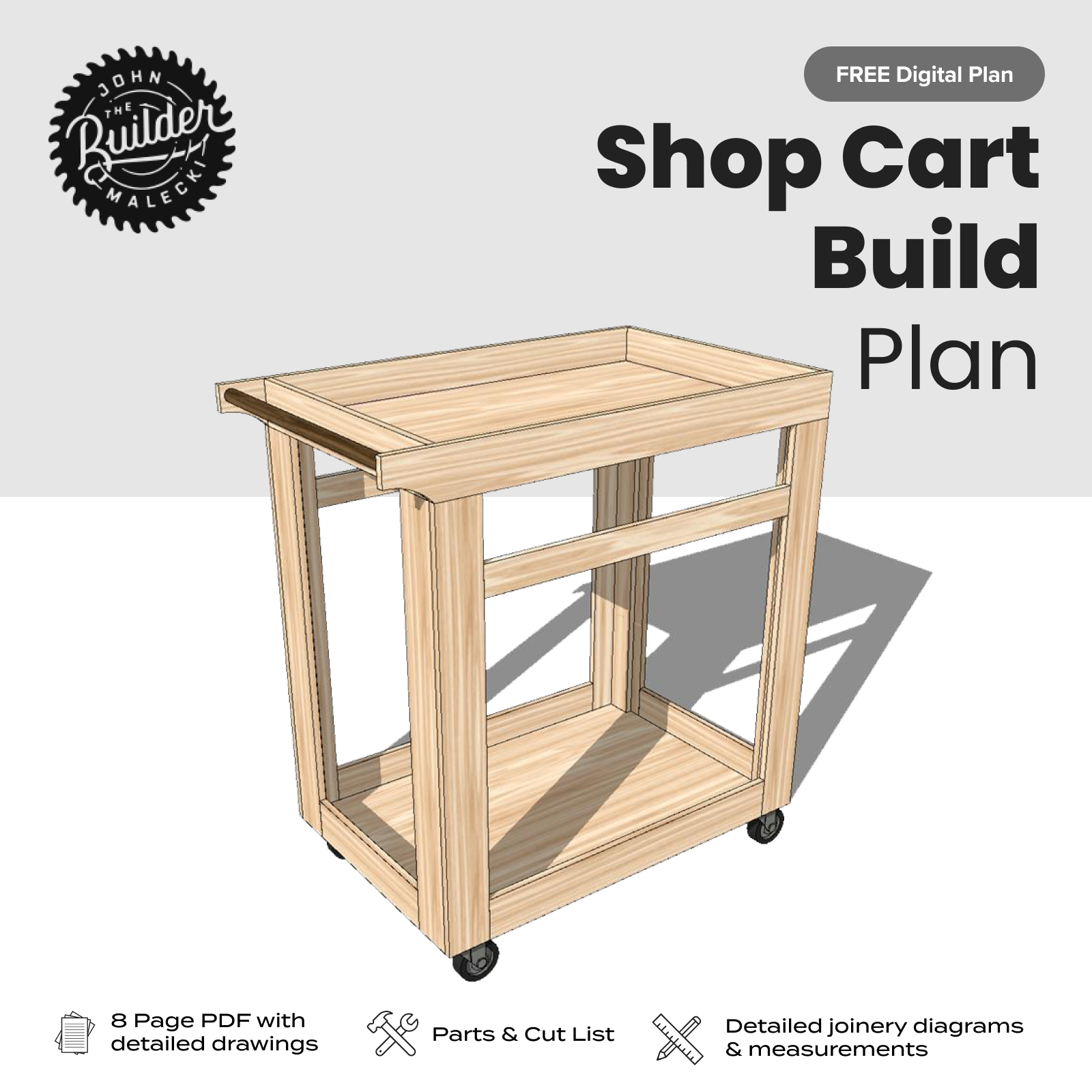 FREE DIY Shop Cart Plan - John Malecki Store